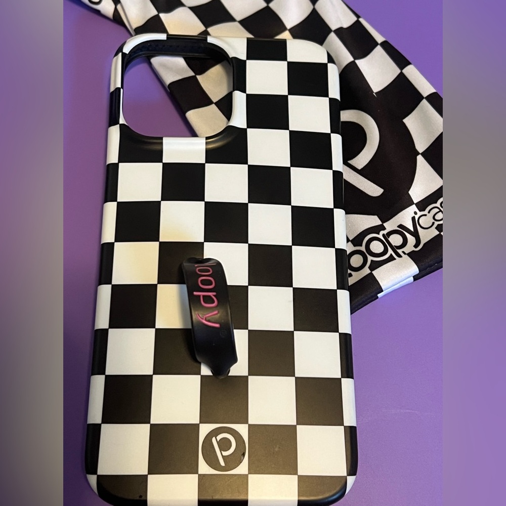 Loopy Case Black & White checkered Phone Case - Righty - iPhone 13 Pro Max